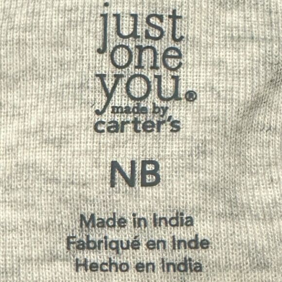 Carter's MY FIRST HALLOWEEN Gray One Piece Shirt / Top Size Pumpkins Newborn - Picture 5 of 6